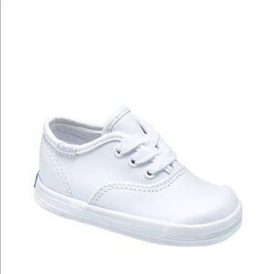 NWOT Kids Keds White Leather Champion Lace Toe CT